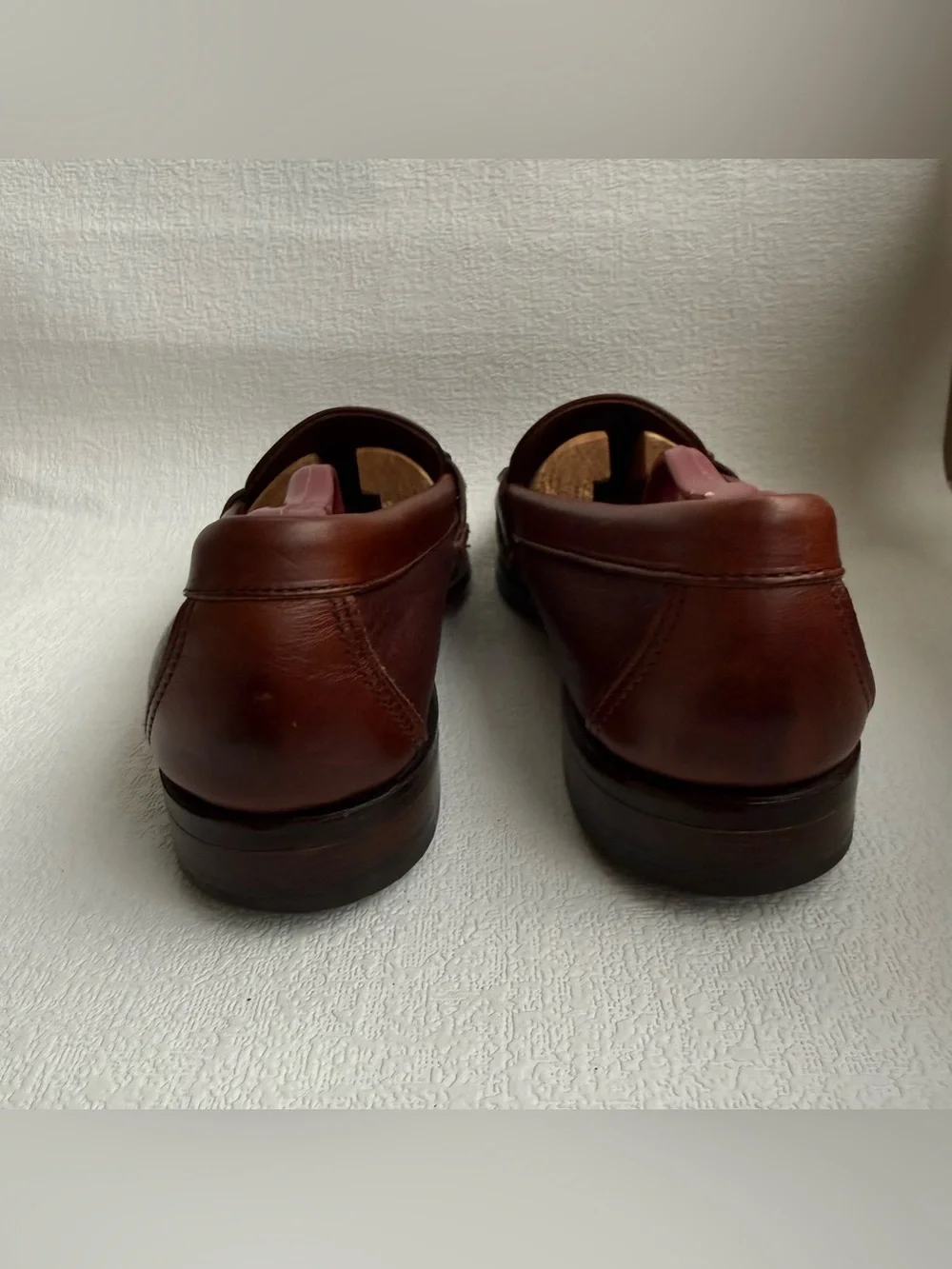 H.S. Trask Men’s 11M Burgundy Leather Kiltie Tassel Loafers USA Handmade